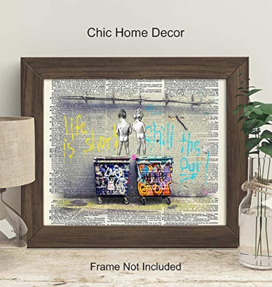 cartel original del arte de pared del diccionario sin marco