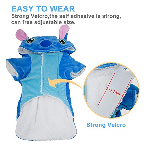 Disfraz para mascotas Gimilife, sudadera con capucha para perro, pijama de Navidad para mascotas, abrigo para mascotas, para perros y gatos pequeños, medianos y grandes, con diseño de Stitch de Disney, para Halloween e invierno