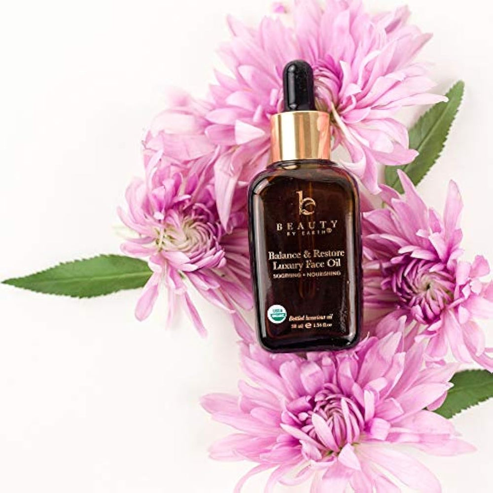 Aceite facial orgánico – Equilibra y restaura el aceite facial, mejor para piel grasa, propensa al acné o problemática, aceite hidratante para la cara ayuda a la piel aspecto equilibrado, volcado y juvenil.