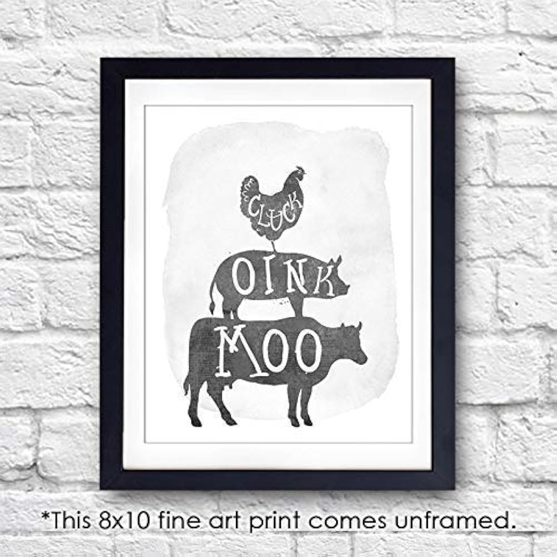 Animales de granja rústicos - sin marco - 8x10s variados