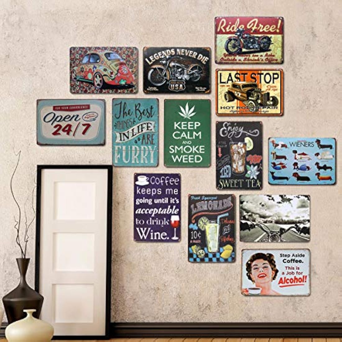 cartel de metal vintage