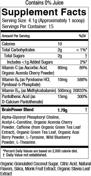 Suplemento nootrópico premium Apoya naturalmente la energía