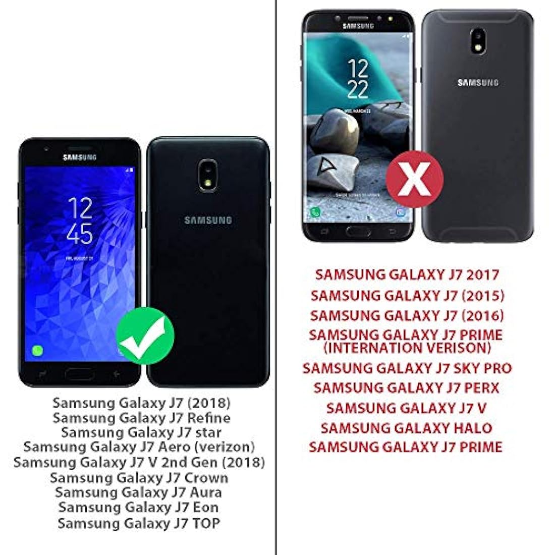 TJS - Carcasa para Samsung Galaxy J7 2018/J7 Rose gold