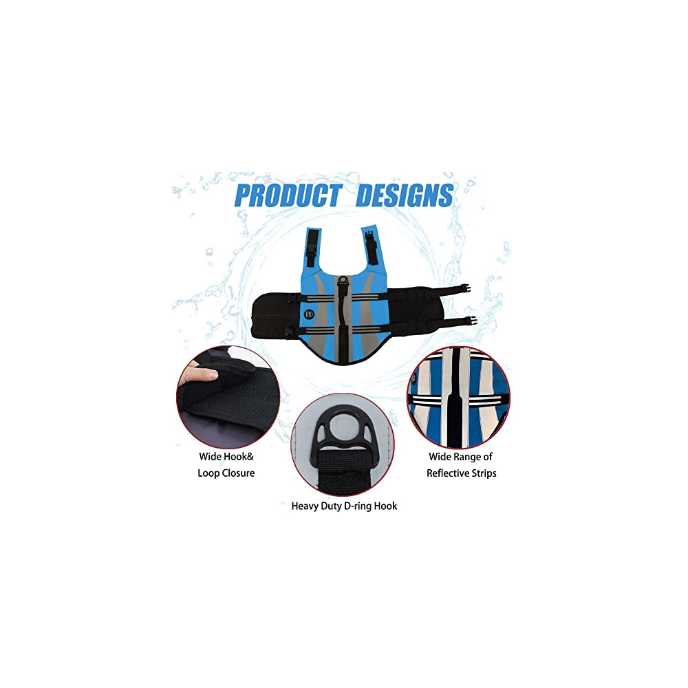 Chalecos salvavidas para perros ajustables azul XS