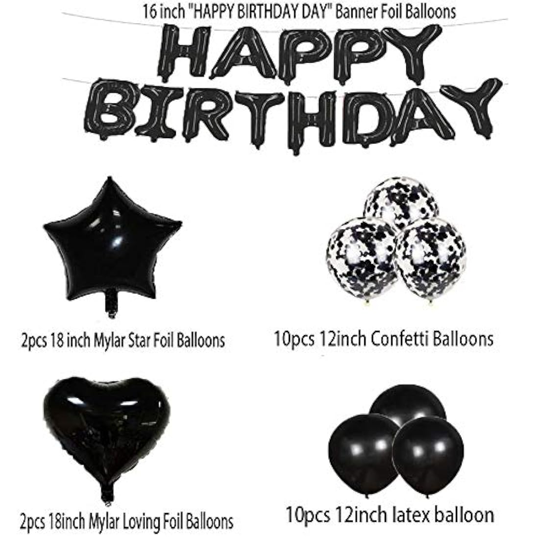 Suministros para fiestas, Globos negros con el número 26