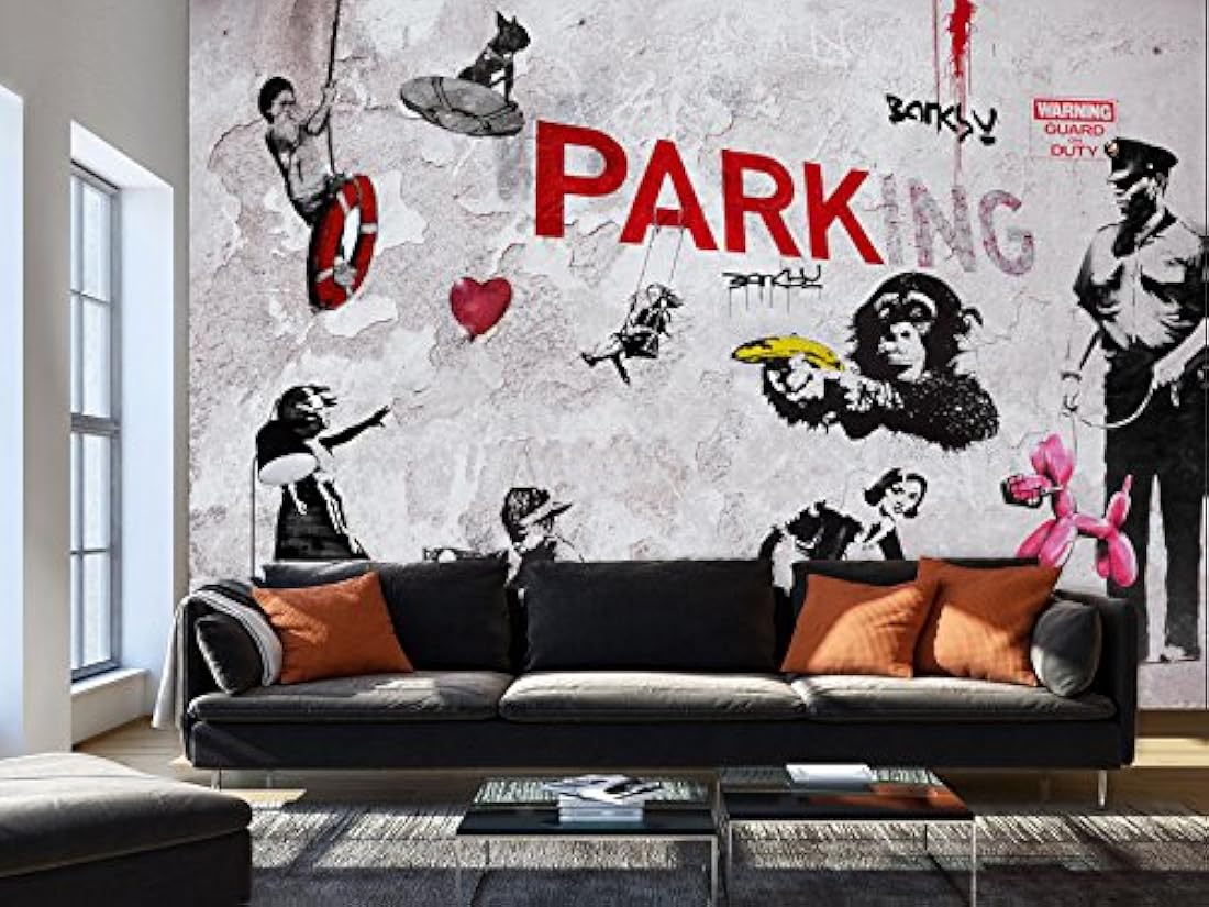 Mural de pared diseño de imagen de Banksy