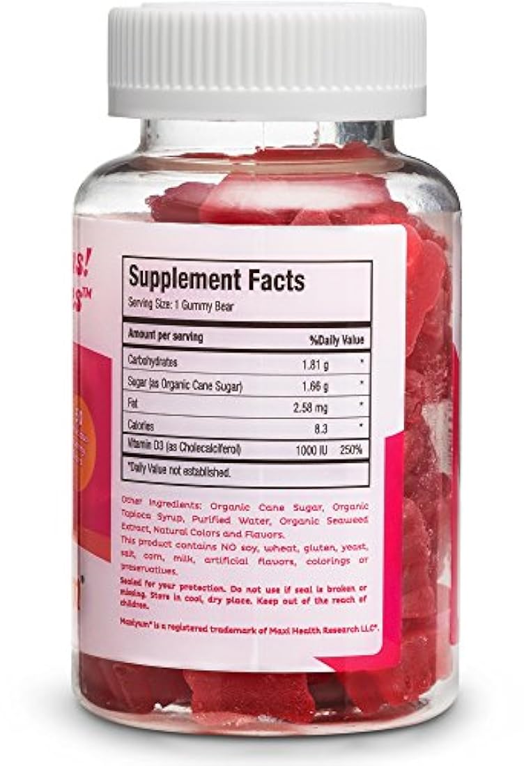 Vitamin D3 Suplemento de sabor a cereza para niños y adulto