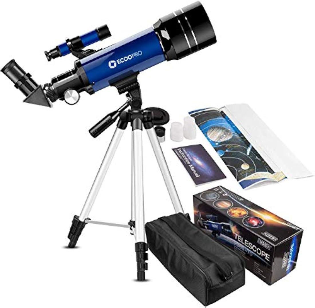 telescopio refractor de astronomía de 2.756 en trípode