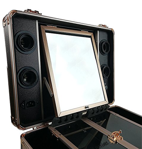 Kemier Makeup Train Case - Cosmetic Organizer Box Makeup