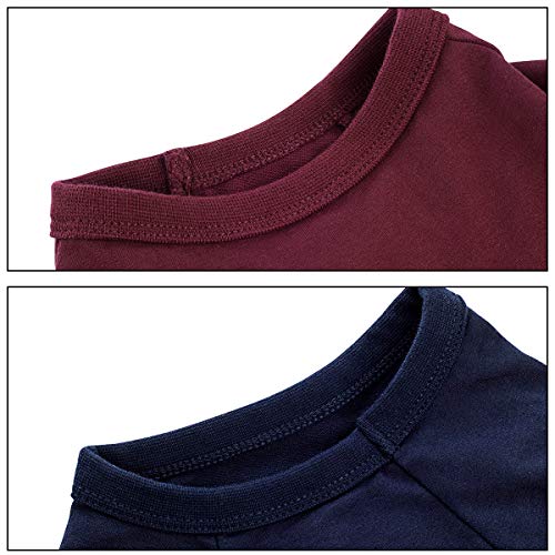 Koneseve Camisas para perros, camiseta en blanco, suave para perros pequeños, medianos y grandes, ropa de cachorro, ropa transpirable de algodón para gatos, camisa básica para gatitos, ropa adorable y acogedora, casual, paquete de 2 unidades, azul y rojo