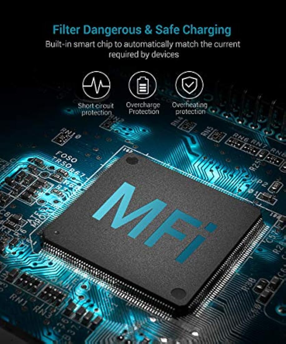 Quntis - Cargador rápido para iPhone 11 Xs negro