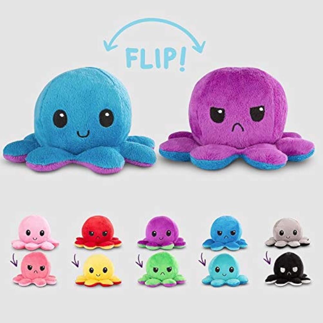 Peluches Mini pulpo felpa reversible