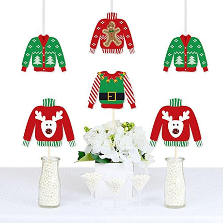Adornos para suéter, para fiestas de Navidad y vacaciones