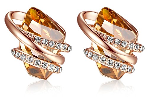 Pendientes de seda chapados en oro rosa de 18 quilates