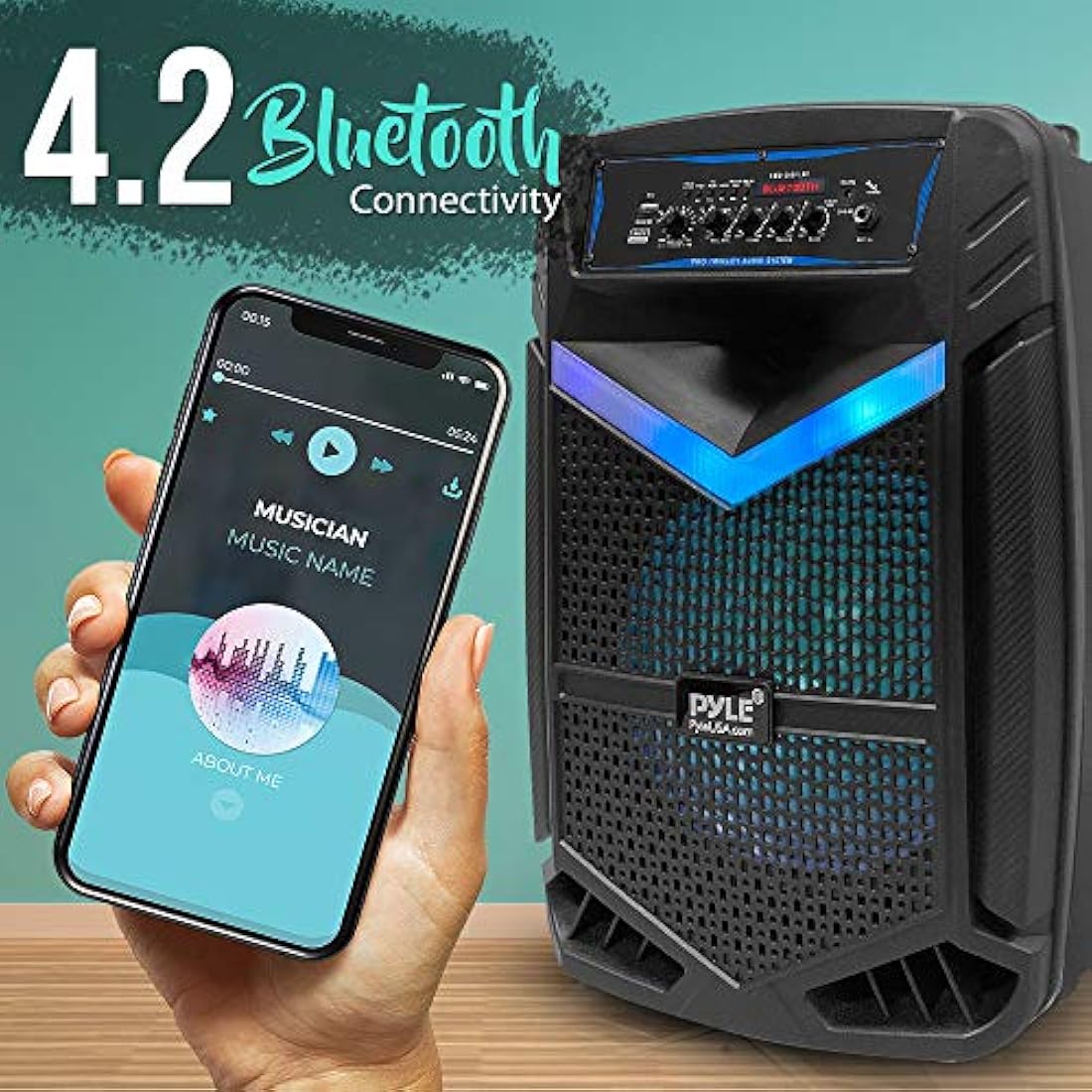 Parlante Portátil recargable Bluetooth PYLE-PRO PPHP1542B