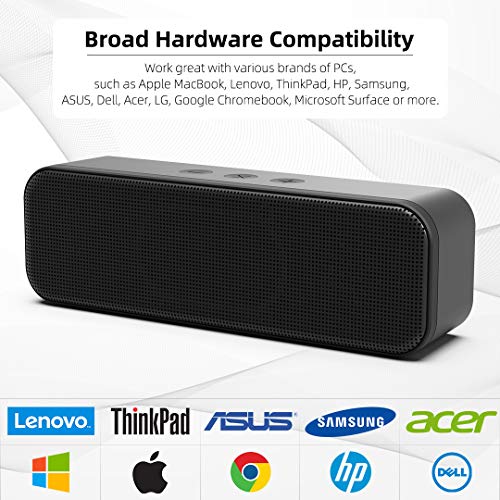 LIELONGREN Altavoz USB para computadora de escritorio, altavoz portátil, altavoz de PC, barra de sonido pequeña con sonido de alta calidad, volumen fuerte, graves ricos, control de volumen