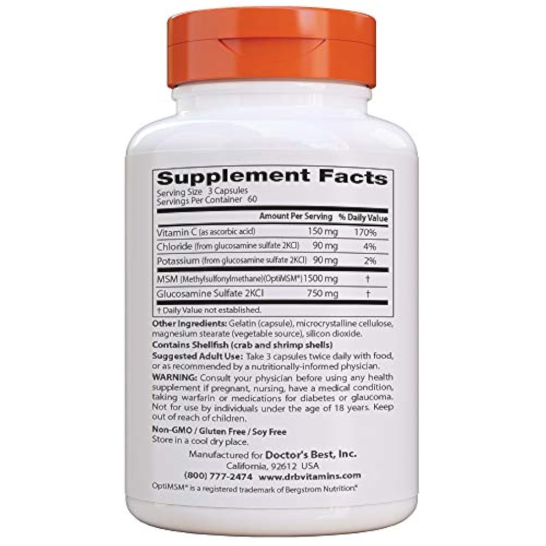 Sinérgica Glucosamina MSM Fórmula, 753950000704, 1, 1