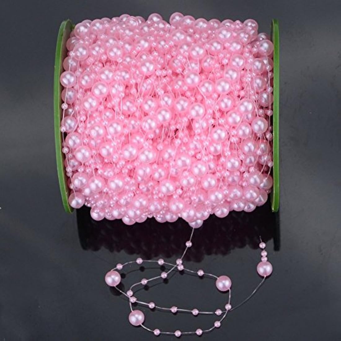 Guirnalda de perlas rosas para fiestas, bodas, ramo de novia