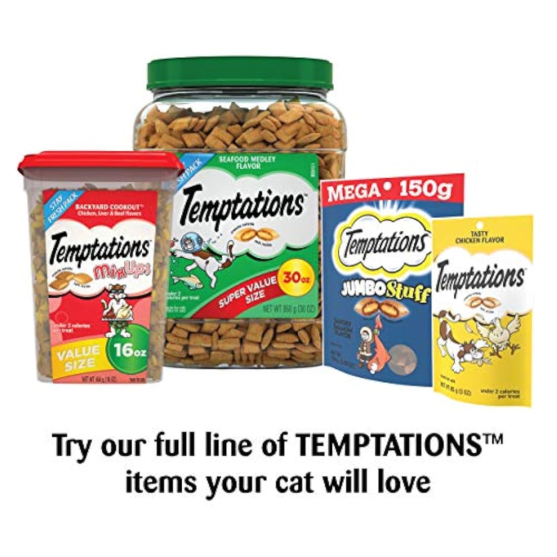 TENTACIONES Classic Crunchy and Soft Cat Treats 6.3 oz