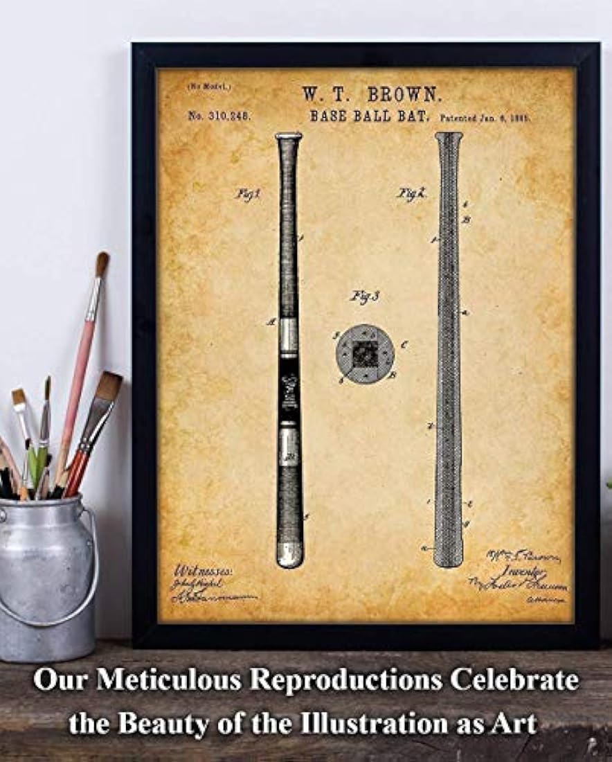 Cuadro bate de béisbol Impresión de patente