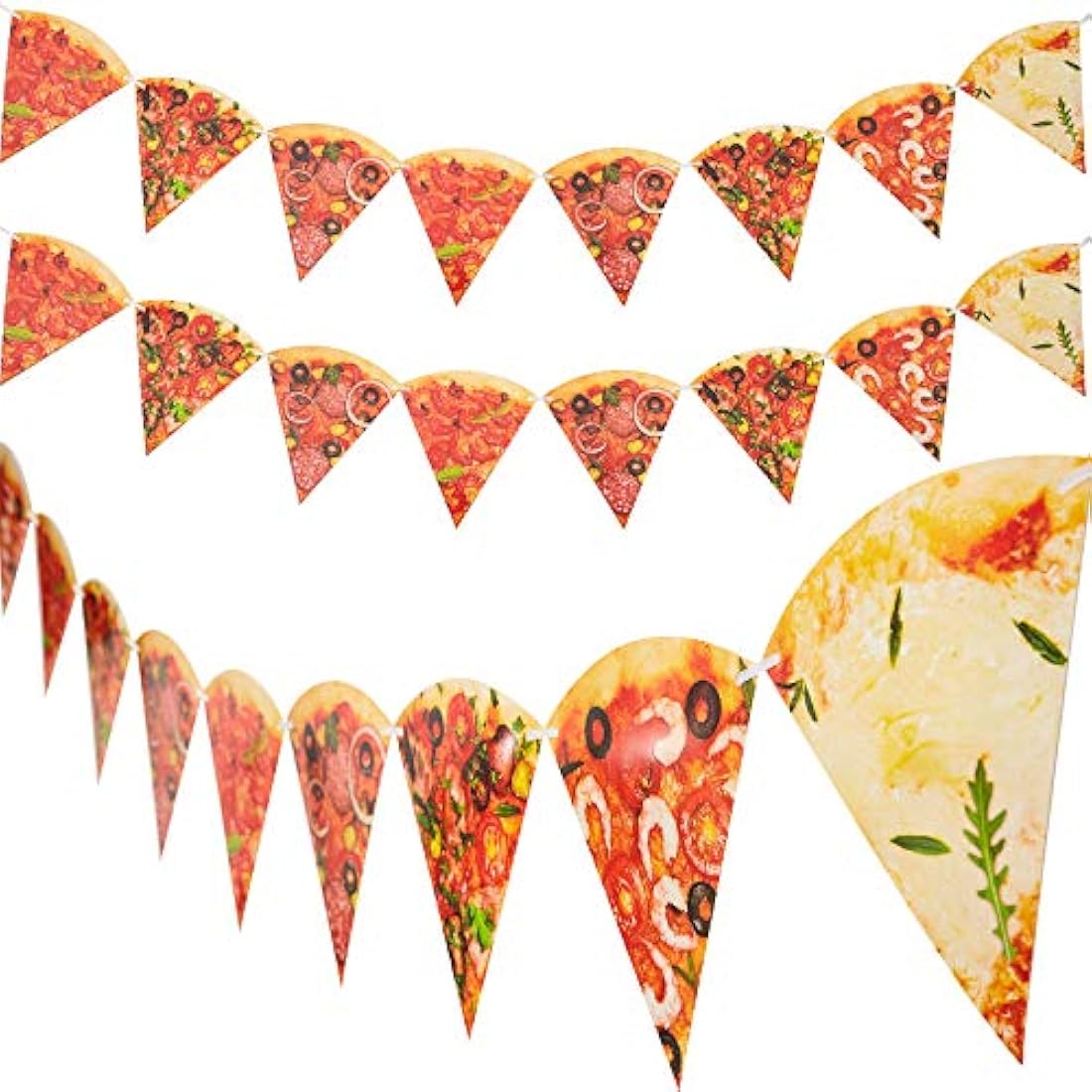 4 piezas Pizza Foto Banner Pizza Banderín Pizza Fiesta