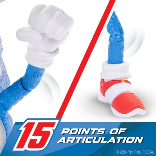 Figura Sonic 12 Ultimate, Sonic, 30+ Frases, Ojos y Espinas Lumin.