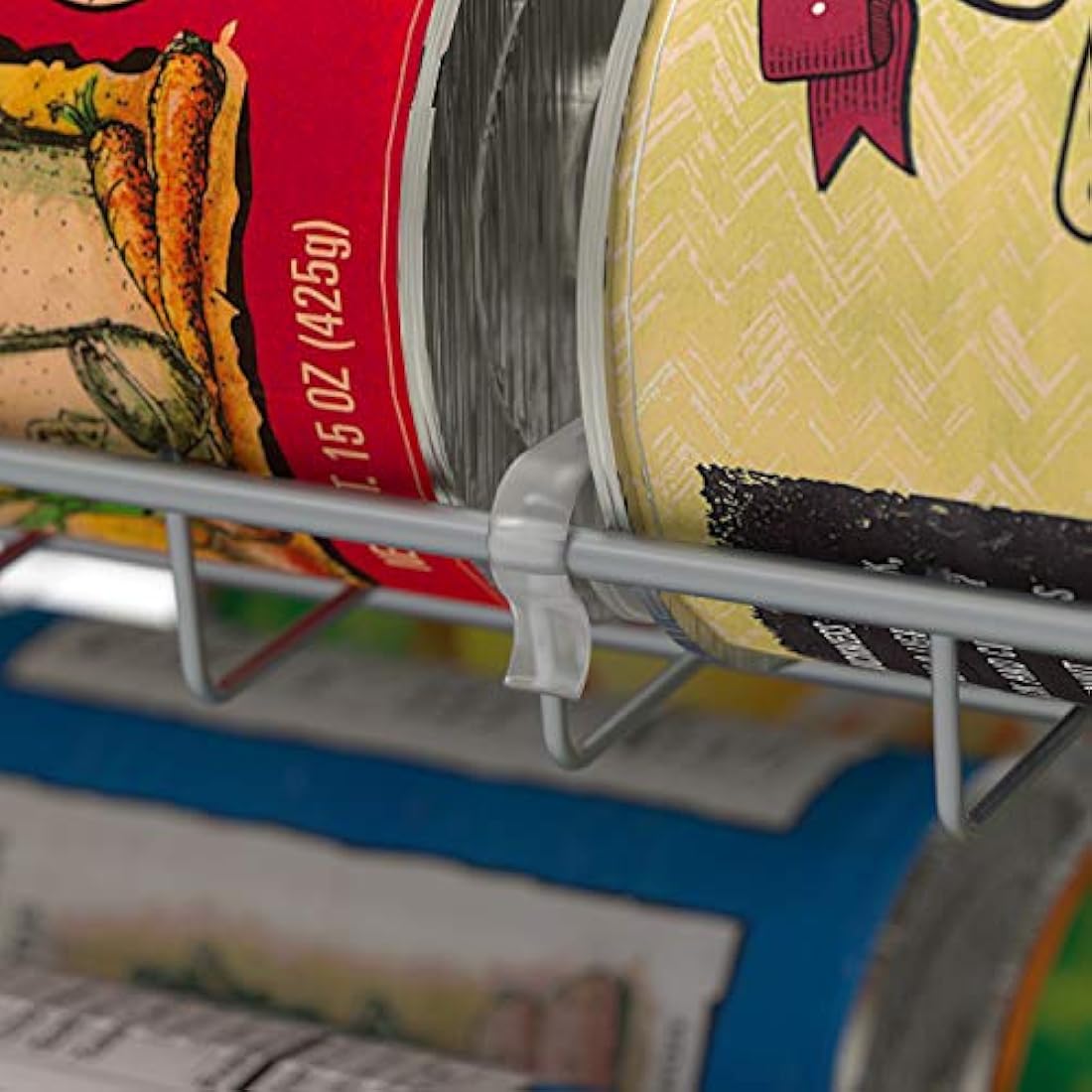 Estante apilable para latas, Plateado Simple Houseware