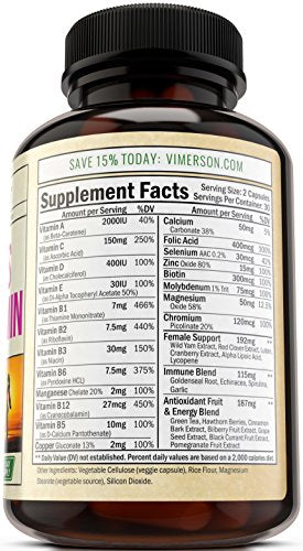 Suplemento multivitamínico diario para mujeres