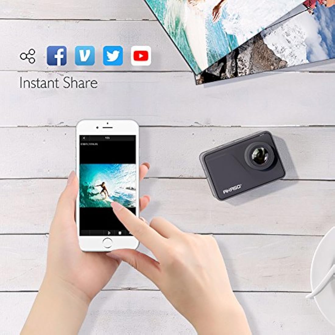 Cámaras de video Cámara de acción WiFi Impermeable