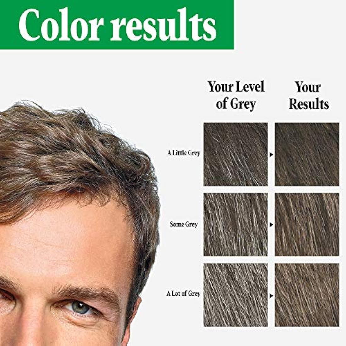 Tintura de cabello para hombres color marrón ceniza