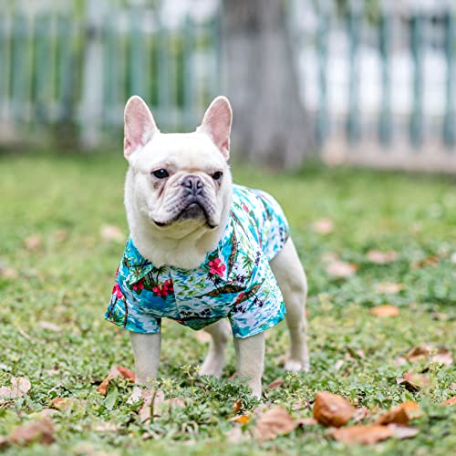 EXPAWLORER - Camisa hawaiana para perro, camisetas lindas para cachorros pequeños a medianos, gatos, chaleco de verano personalizado, s, Hawaiian Flower