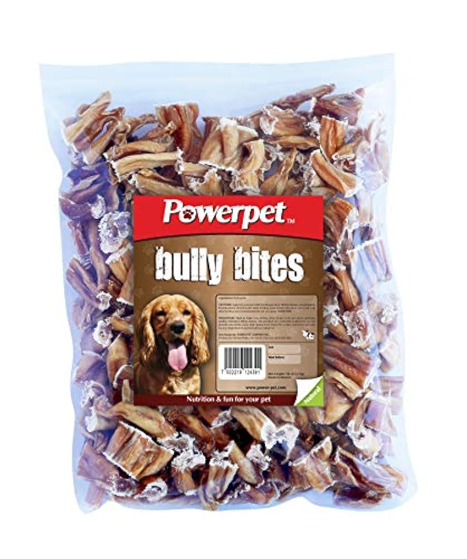 powerpet Bully Stick Bites 1Lb Dog Treats Natural