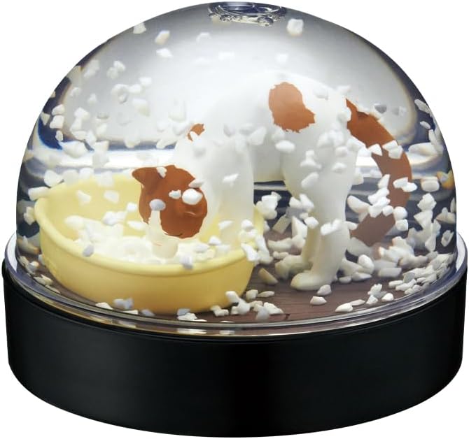 Globo de Nieve Gato, Adornos de Auto, Miniaturas Bicolor