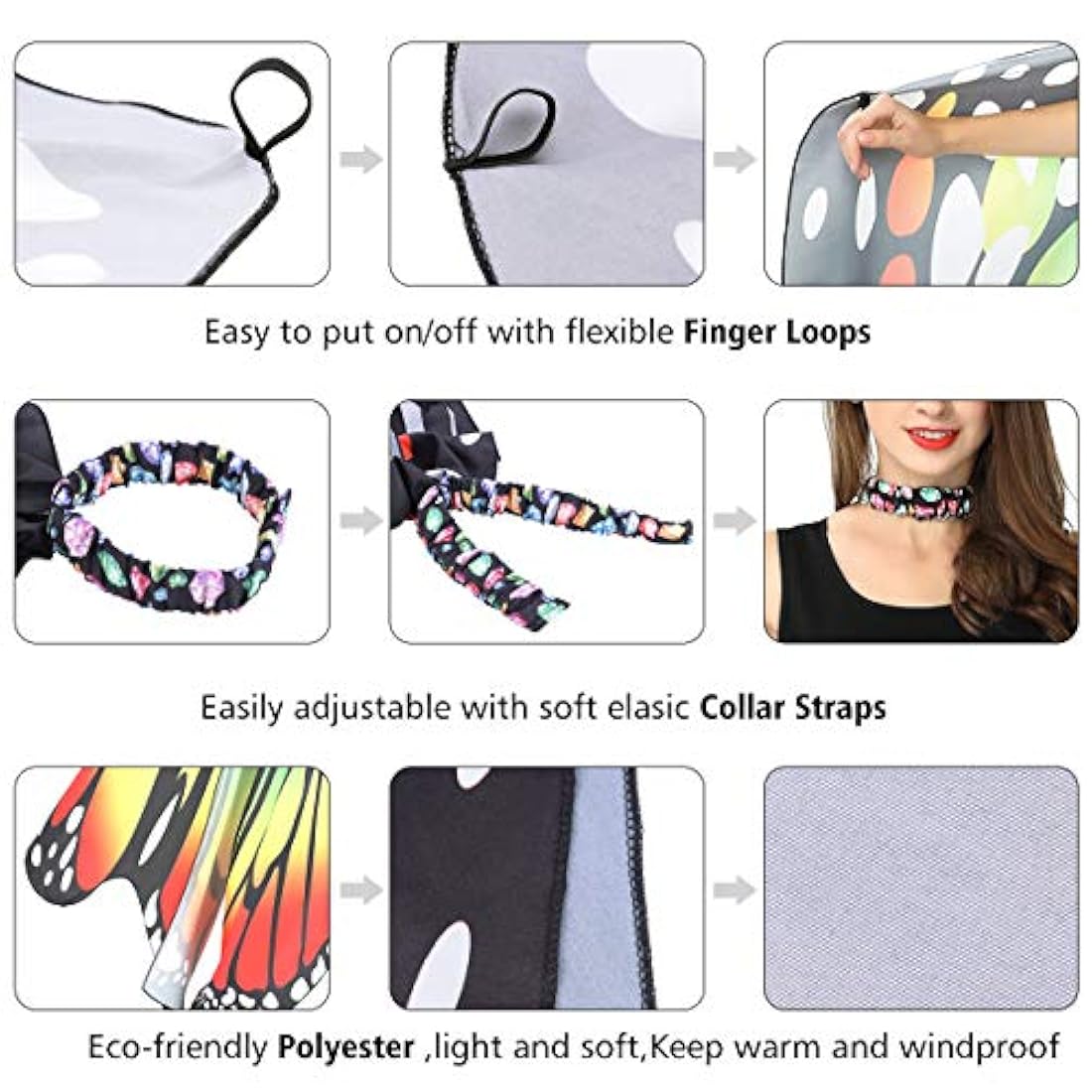 Disfraz de alas de mariposa para niñas