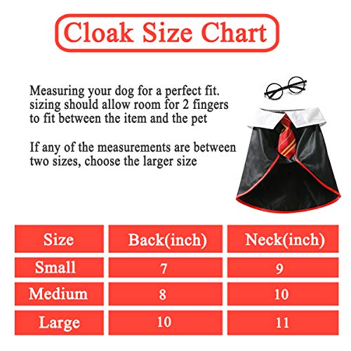 Impoosy - Disfraz de Halloween de mago para gatos y perros pequeños, prenda para mascotas, vestimenta linda, camisa para cachorros con lentes (talla S)