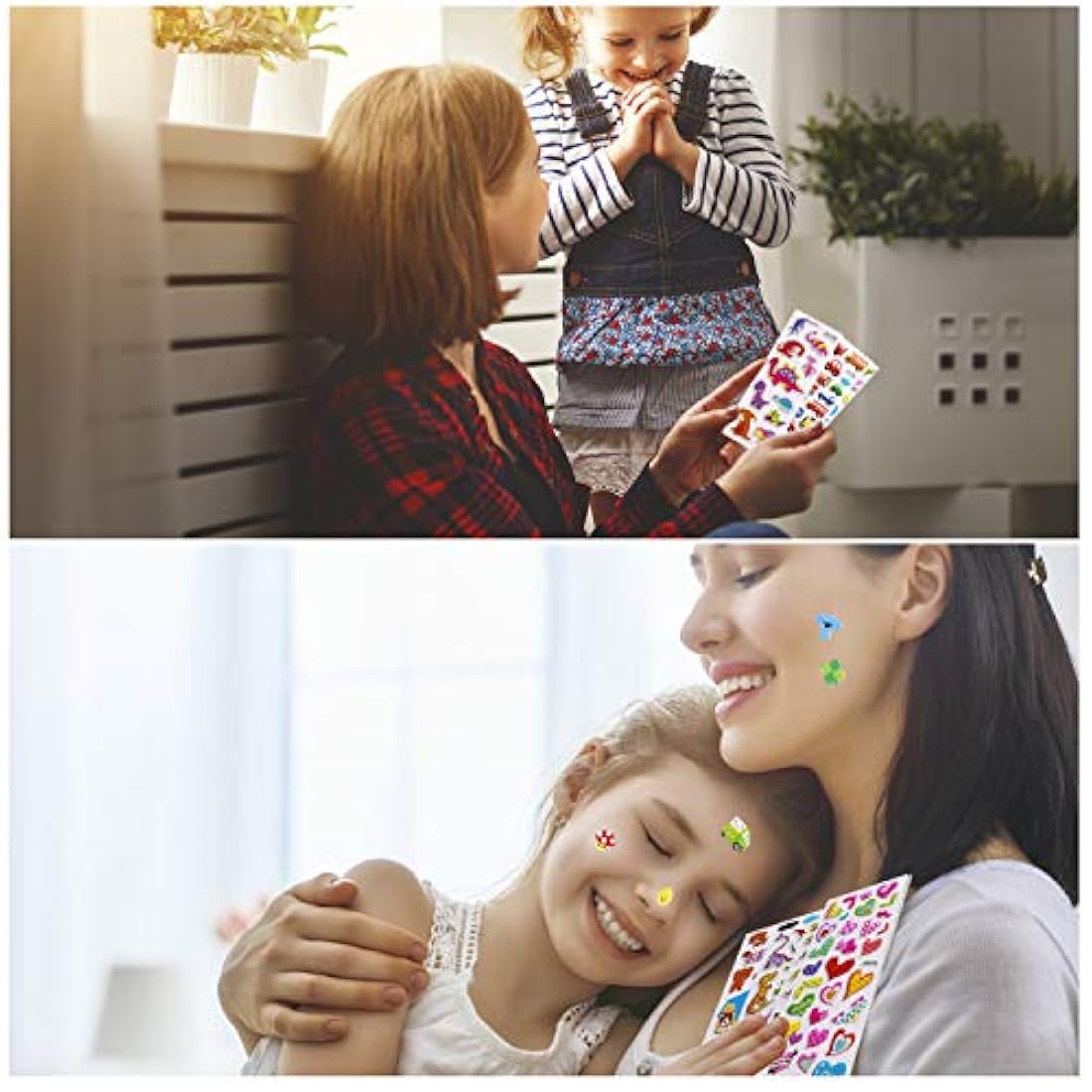 24 hojas diferentes pegatinas 3D para niños pequeños