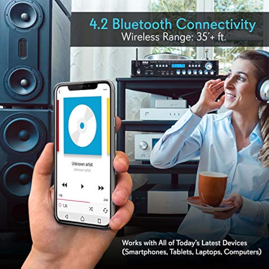 Amplificador para hogar PYLE-HOME P3201BT