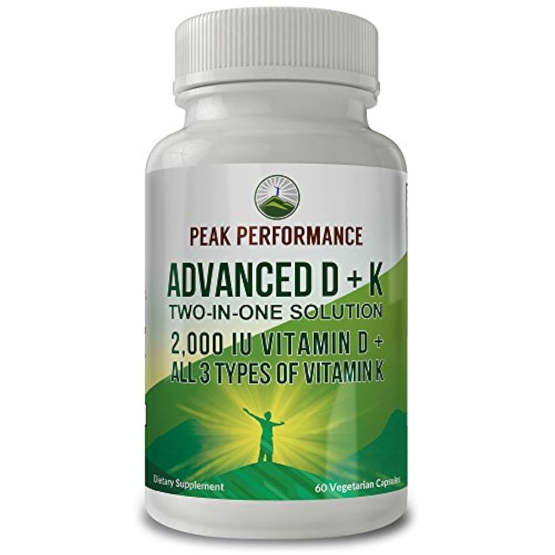 Vitamina D 2000 UI avanzada con todos 3 tipos de vitamina K