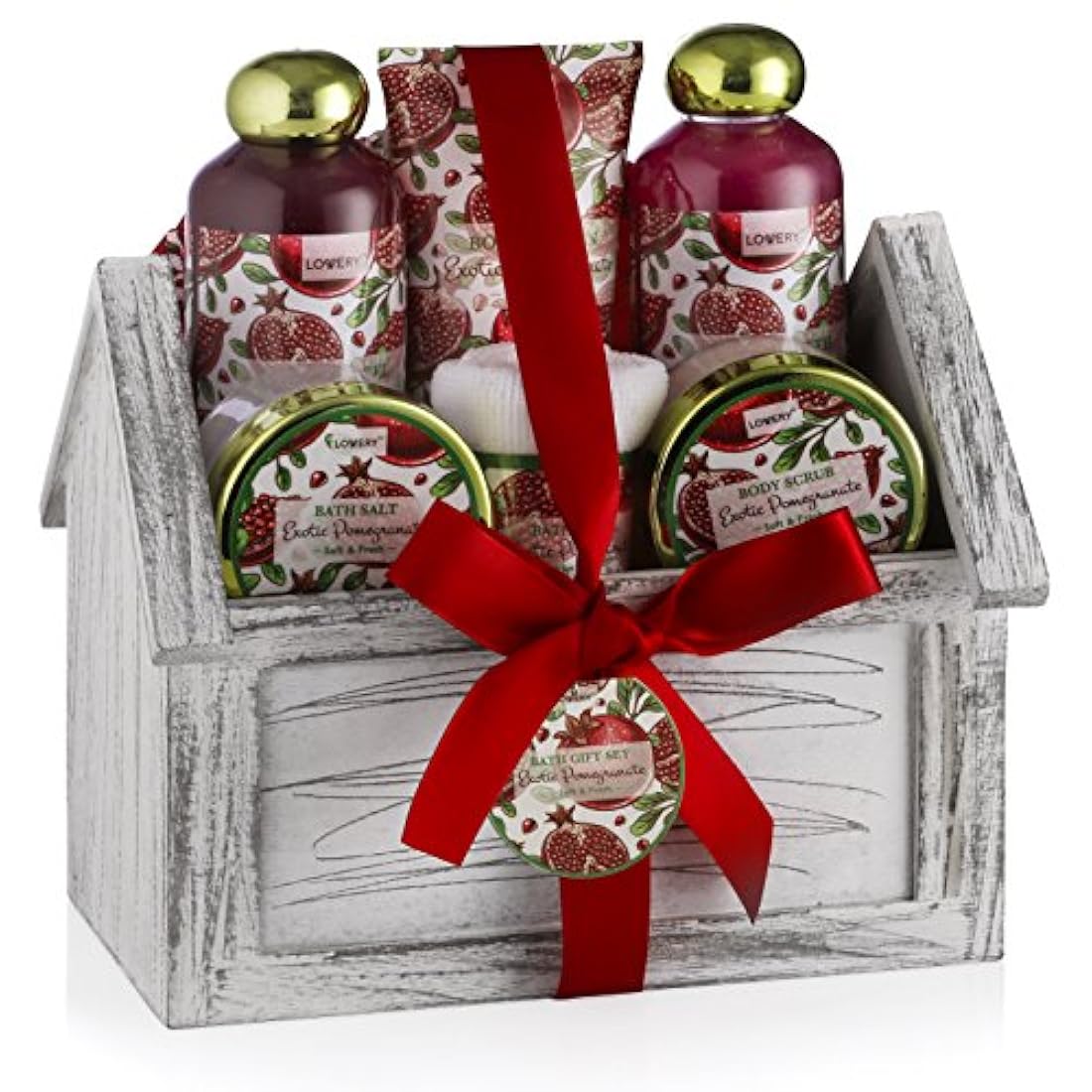 cesta de spa y baño para regalo, lujoso