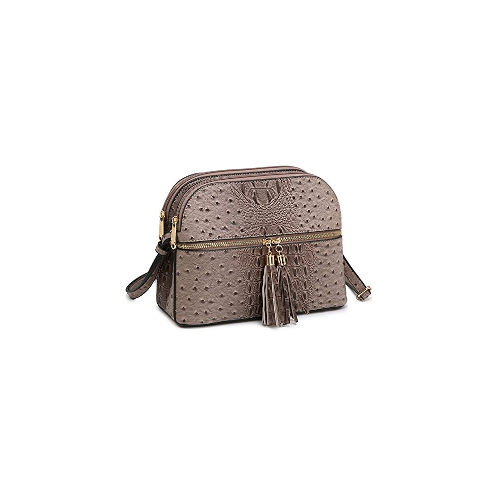 Bolsos de hombro para mujer con cremallera y bolsillos