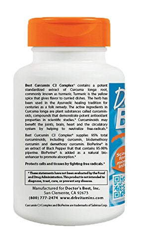 Doctor's Best Curcumin From 1000 mg, 120 Tabletas