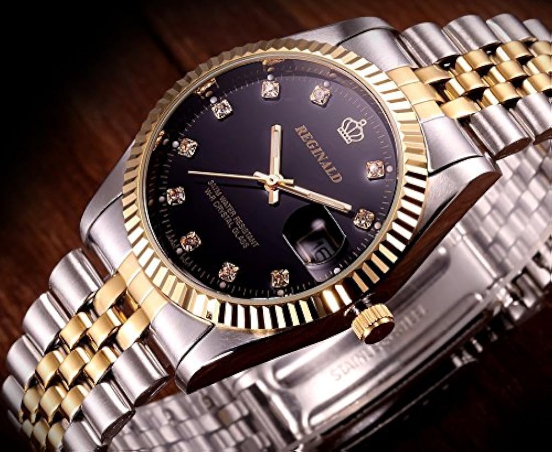 Fanmis - Reloj unisex de lujo de acero inoxidable