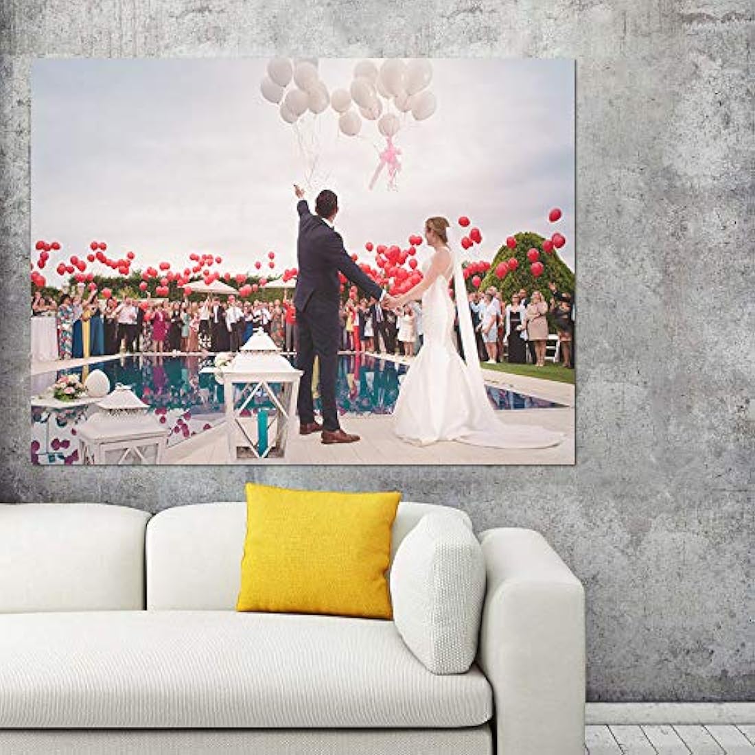 Mural de pared personalizadas con fotos de boda