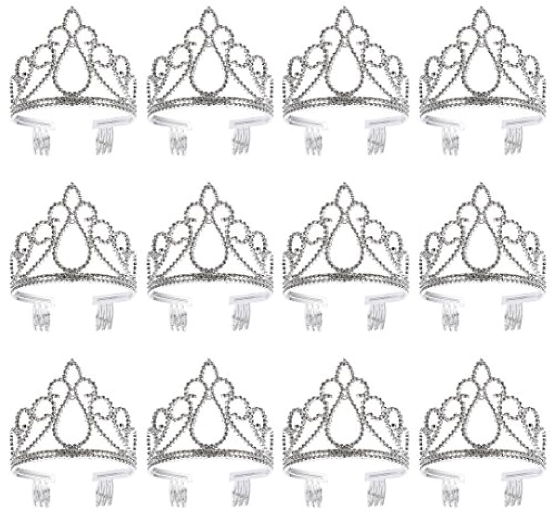 12 unidades de Tiara corona para disfraz - niñas 3 a 6 años