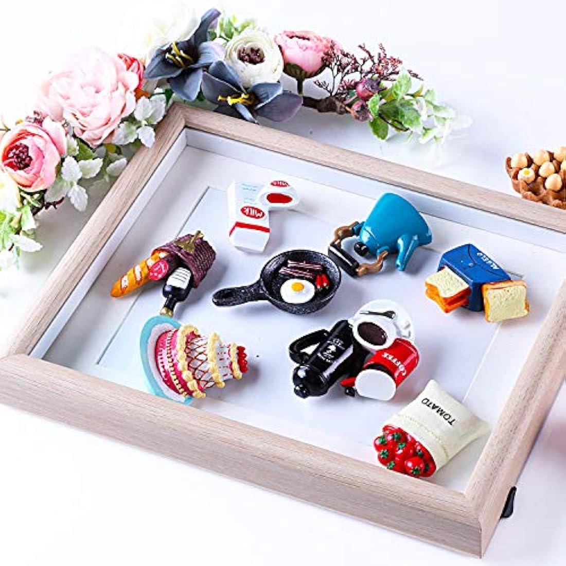 8 Imanes para nevera, con forma de comida para decoración