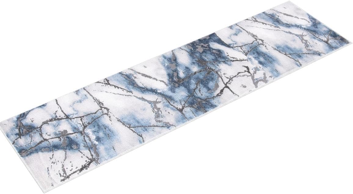 Runner de alfombra moderna abstracta, diseño fácil cuidado, CFT877L