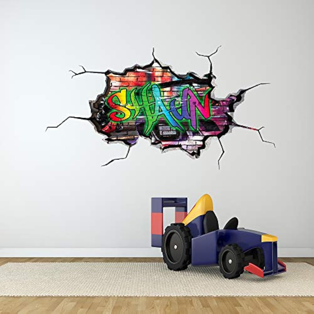 Vinilos Decorativos para pared con diseño de graffiti en 3D