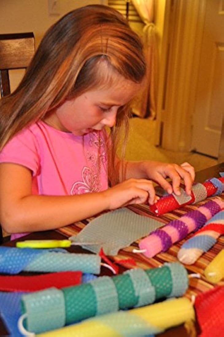 Kit de velas de cera de abeja, incluye 10 hojas