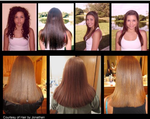 Tratamiento de cabello alisado brasileño de queratina