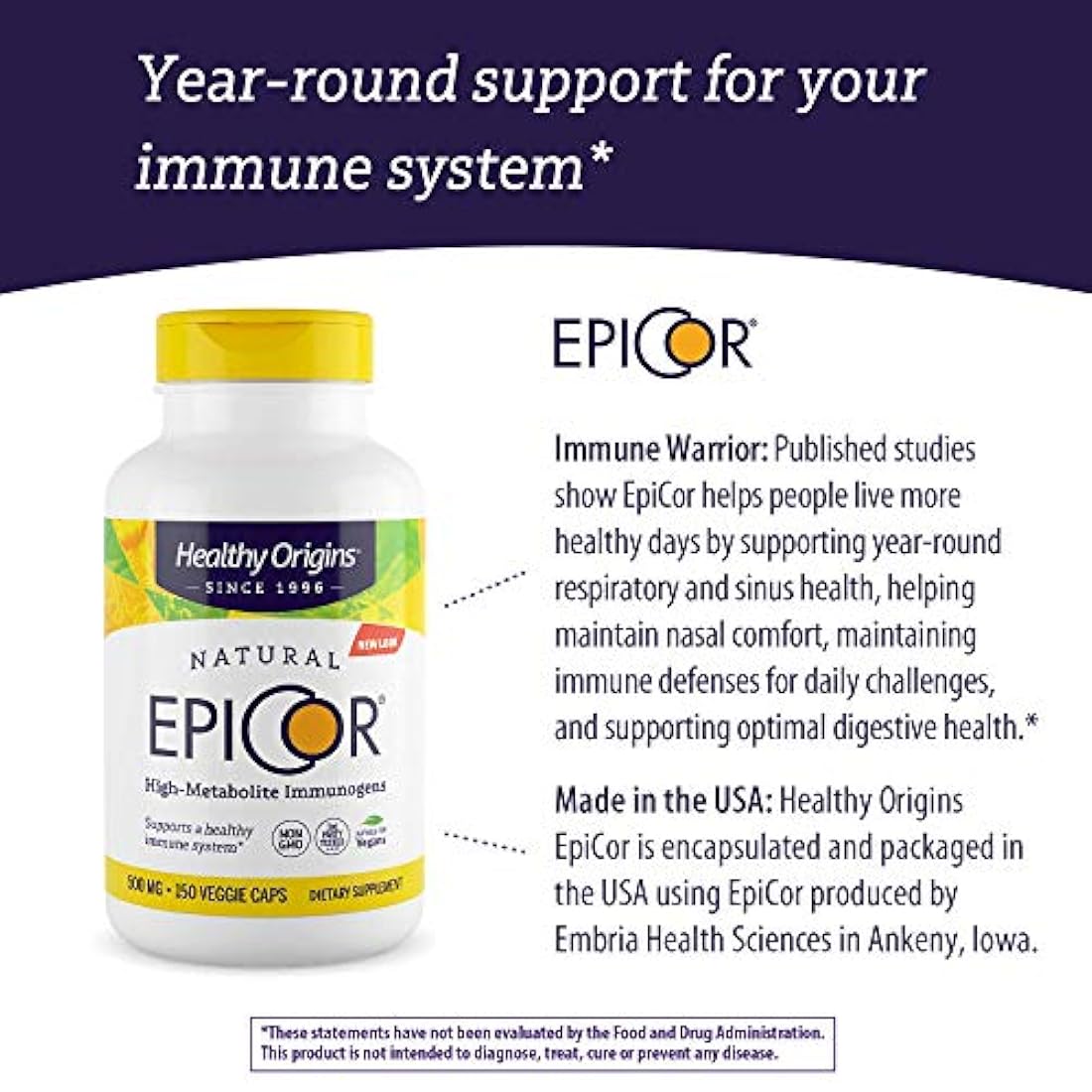 Equilibriador inmunológico Multivitamina 500 Mg, 60 unidades